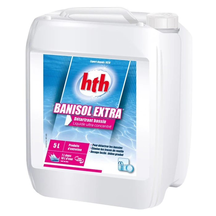 HTH Banisol Extra - Détartrant Bassin Liquide Ultra Concentré 5L 4 HTH Banisol Extra - Détartrant Bassin Liquide Ultra Concentré 5L – Image 2