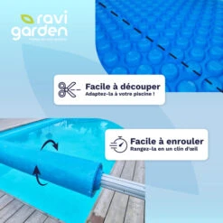 Bâche à Bulles Pour Piscine Rectangulaire 6 X 3 M 300 Microns - Ravigarden 11 Bâche à Bulles Pour Piscine Rectangulaire 6 X 3 M 300 Microns - Ravigarden -Piscine Magasin 032025 bache a bulle top3 4