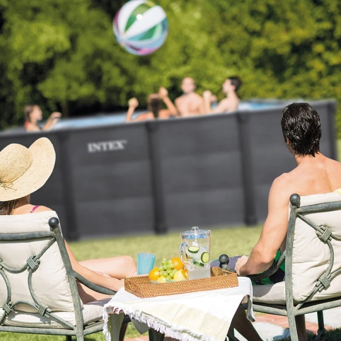 Piscine Tubulaire Rectangulaire Intex Graphite 4 X 3 X 1,24 M 6 Piscine Tubulaire Rectangulaire Intex Graphite 4 X 3 X 1,24 M – Image 4