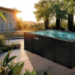 Piscine Tubulaire Rectangulaire Intex Graphite 4 X 3 X 1,24 M 12 Piscine Tubulaire Rectangulaire Intex Graphite 4 X 3 X 1,24 M -Piscine Magasin 26396gn piscine tubulaire rectangulaire intex graphite 4 3 1 24 m ambiance soiree
