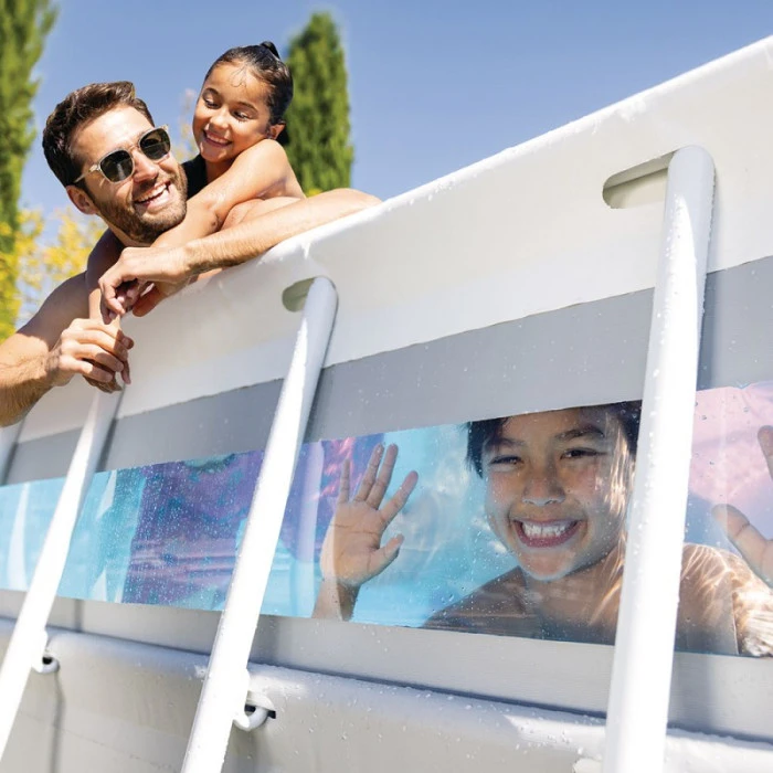 Piscine Tubulaire Rectangulaire Intex Prism Frame Clearview 4 X 2 X 1,22 M 10 Piscine Tubulaire Rectangulaire Intex Prism Frame Clearview 4 X 2 X 1,22 M – Image 8