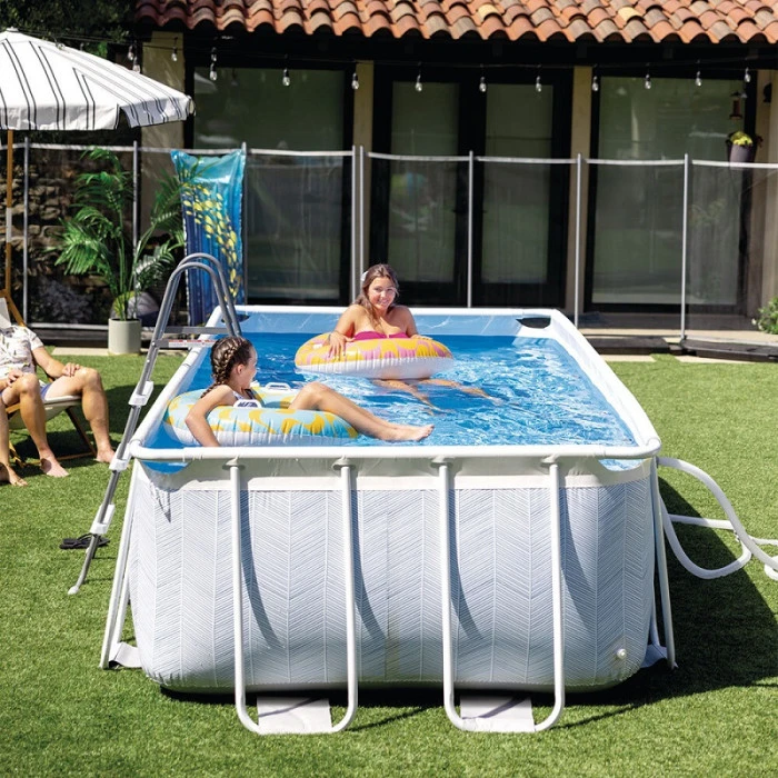 Piscine Tubulaire Rectangulaire Intex Chevron 4 X 2 X 1 M 5 Piscine Tubulaire Rectangulaire Intex Chevron 4 X 2 X 1 M – Image 3