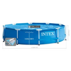 Piscine Tubulaire Intex Metal Frame 3,05 X 0,76 M + Épurateur 1 M³/h -Piscine Magasin 28202np piscine metalframe pool 3 05 x 0 76 m epurateur intex dimensions