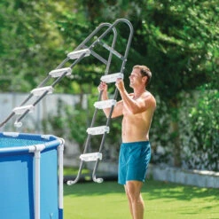 Kit Piscine Tubulaire Ronde Intex Metal Frame 4,57 X 1,22 M 12 Kit Piscine Tubulaire Ronde Intex Metal Frame 4,57 X 1,22 M -Piscine Magasin 28242np6 kit piscine metalframe pool 457 122 m intex echelle