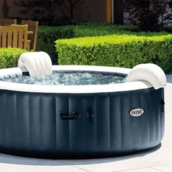 Spa Gonflable Intex PureSpa Blue Navy 6 Places -Piscine Magasin 28432ex spa gonflable intex purespa blue navy 6 places ambiance zoom