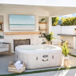 Spa Gonflable Intex PureSpa Chevron 4 Places 12 Spa Gonflable Intex PureSpa Chevron 4 Places -Piscine Magasin 28446ex spa gonflable intex purespa chevron 4 places ambiance