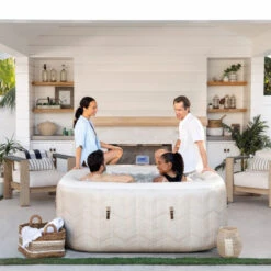 Spa Gonflable Intex PureSpa Chevron 4 Places 13 Spa Gonflable Intex PureSpa Chevron 4 Places -Piscine Magasin 28446ex spa gonflable intex purespa chevron 4 places ambiance personnes