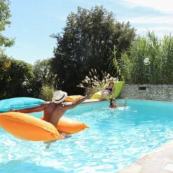 Pouf Géant Extérieur Flottant Colorfun - Orange Tropcial -Piscine Magasin 3700301149862 poolbag lagos 130x170cm orange tropical 5