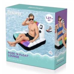 Fauteuil Gonflable Bestway Polaroid -Piscine Magasin 43656 siege gonflable bestway polaroid packaging