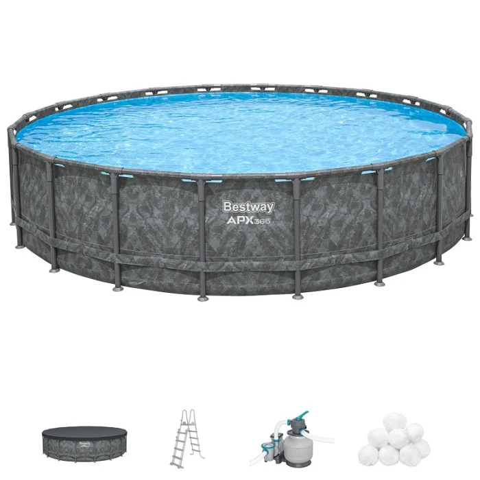 Piscine Tubulaire Ronde Bestway APX 365 6,10 X 1,32 M + Filtration + Accessoires 4 Piscine Tubulaire Ronde Bestway APX 365 6,10 X 1,32 M + Filtration + Accessoires – Image 2