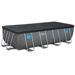 Piscine Tubulaire Rectangulaire Bestway Steel Pro Max Splashview 4,88 X 2,44 X 1,22 M + Filtration + Accessoires -Piscine Magasin 561mb piscine tubulaire rectangulaire bestway steel pro max splashview 488 244 122 couverture