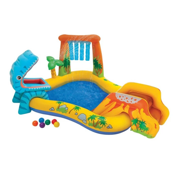 Aire De Jeux Gonflable Intex Jurassic / Dinosaure 3 Aire De Jeux Gonflable Intex Jurassic / Dinosaure
