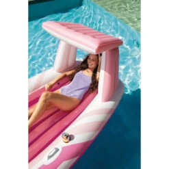Matelas Bateau Gonflable Avec Pare-soleil Intex Pink Paradise 12 Matelas Bateau Gonflable Avec Pare-soleil Intex Pink Paradise -Piscine Magasin 57804eu ambiance 5