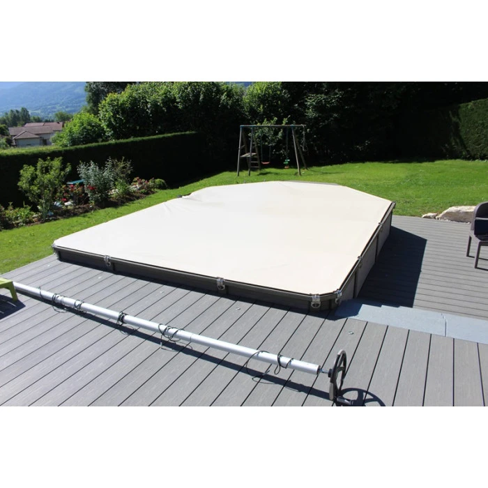 Couverture De Sécurité 4 Saisons Cov'Top - Piscine Entre 2 X 4 M Et 2,5 X 5 M - Beige 5 Couverture De Sécurité 4 Saisons Cov'Top - Piscine Entre 2 X 4 M Et 2,5 X 5 M - Beige – Image 3