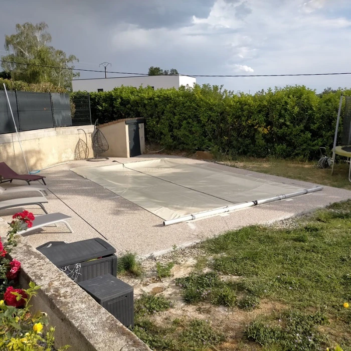 Couverture De Sécurité 4 Saisons Cov'Top - Piscine Entre 3 X 6 M Et 3,5 X 7 M - Beige 7 Couverture De Sécurité 4 Saisons Cov'Top - Piscine Entre 3 X 6 M Et 3,5 X 7 M - Beige – Image 5