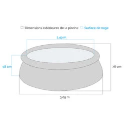 Piscine Autoportée Intex Easy Set 3,05 X 0,76 M + Épurateur -Piscine Magasin dimensions piscine autoportante easy set 3 05 x 0 76 m epurateur intex 28122fs