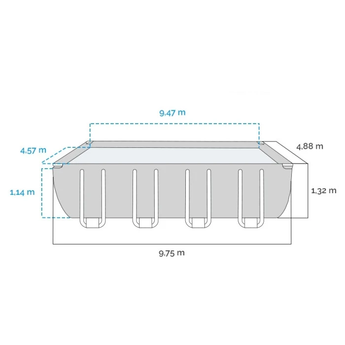 Piscine Tubulaire Rectangulaire Intex Ultra XTR 9,75 X 4,88 X 1,32 M 4 Piscine Tubulaire Rectangulaire Intex Ultra XTR 9,75 X 4,88 X 1,32 M – Image 2