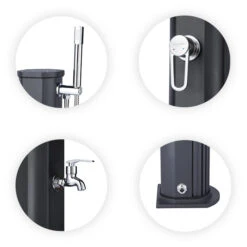 Douche Solaire Jolly Go 20L-Anthracite -Piscine Magasin jolly go points forts zoom total