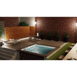 GRE Piscine Carrée Composite Gré Avantgarde - 3,26 X 3,26 X 0,96 M -Piscine Magasin kpcor28 piscine carree composite gre 326 326 cm ambiance