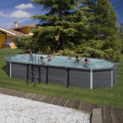 GRE Piscine Ovale Composite Gré Avantgarde - 8,04 X 3,86 X 1,24 M -Piscine Magasin kpcov80d piscine ovale composite gre 804 386cm ambiance