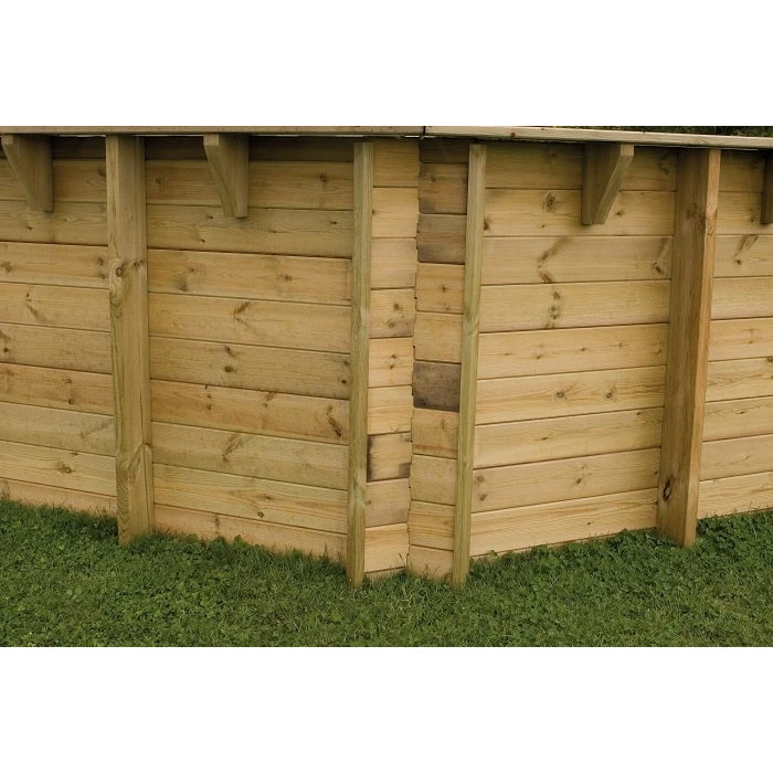 Piscine En Bois Hexagonale Ubbink Azura 4,10 X 1,20 M - Liner Bleu + Bâche à Bulles 12 Piscine En Bois Hexagonale Ubbink Azura 4,10 X 1,20 M - Liner Bleu + Bâche à Bulles – Image 10