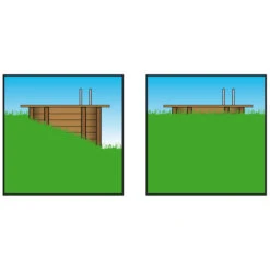 Piscine En Bois Rectangulaire Ubbink Linéa 11,00 X 5,00 X 1,40 Cm - Liner Beige -Piscine Magasin picto coupe semi enterre enterre 1