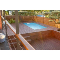 Piscine En Bois Rectangulaire Ubbink Sunwater 3,50 X 2,00 X 0,71 M - Liner Bleu -Piscine Magasin piscine en bois ubbink sunwater 200x350 ambiance 3