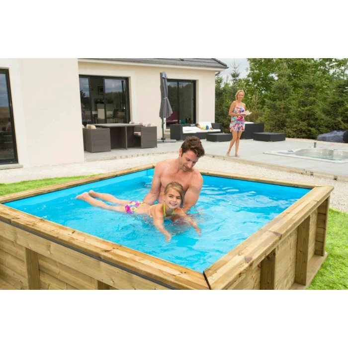 Piscinette Pistoche En Bois Pour Enfants 2 X 2 M 4 Piscinette Pistoche En Bois Pour Enfants 2 X 2 M – Image 2