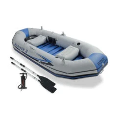 Set Bateau Gonflable 3 Places Intex Mariner 3 (rames Et Gonfleur Inclus)