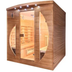 Sauna Infrarouge France Sauna SPECTRA - 4 Places -Piscine Magasin sn spectra05r sauna infrarouge france sauna spectra 4places profil gauche